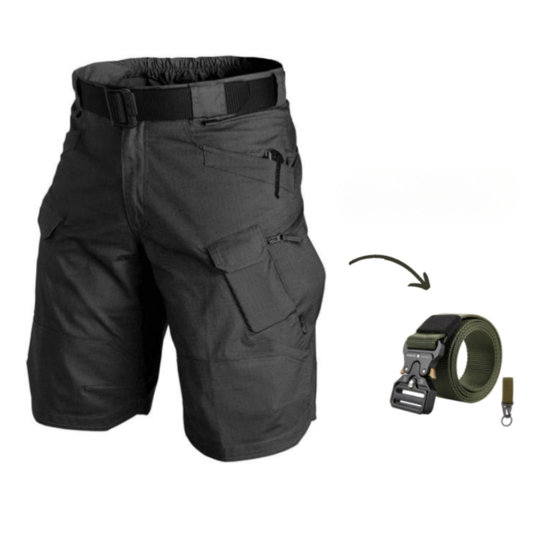 Herr Cargo-shorts med 7 fickor och gratis bälte – Taro