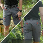 Herr Cargo-shorts med 7 fickor och gratis bälte – Taro