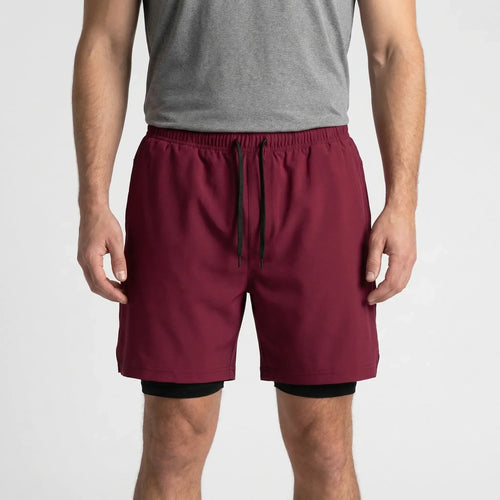 2-i-1 herrsportshorts med foder - Freddie