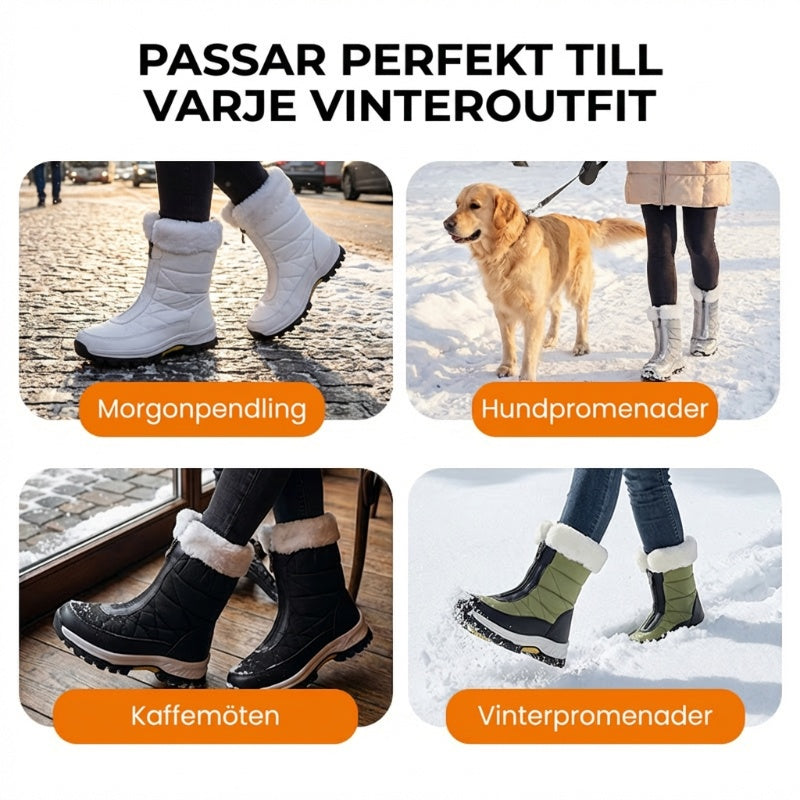 Tove | Varma, halkfria vinterstövlar med dragkedja