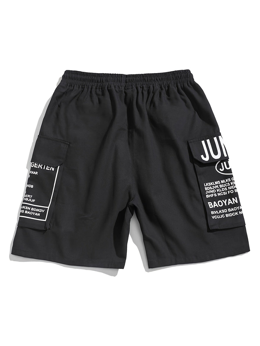 Sommarshorts för herr med bokstavstryck, streetstyle-look – Milan