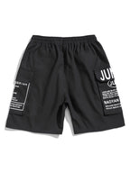 Sommarshorts för herr med bokstavstryck, streetstyle-look – Milan