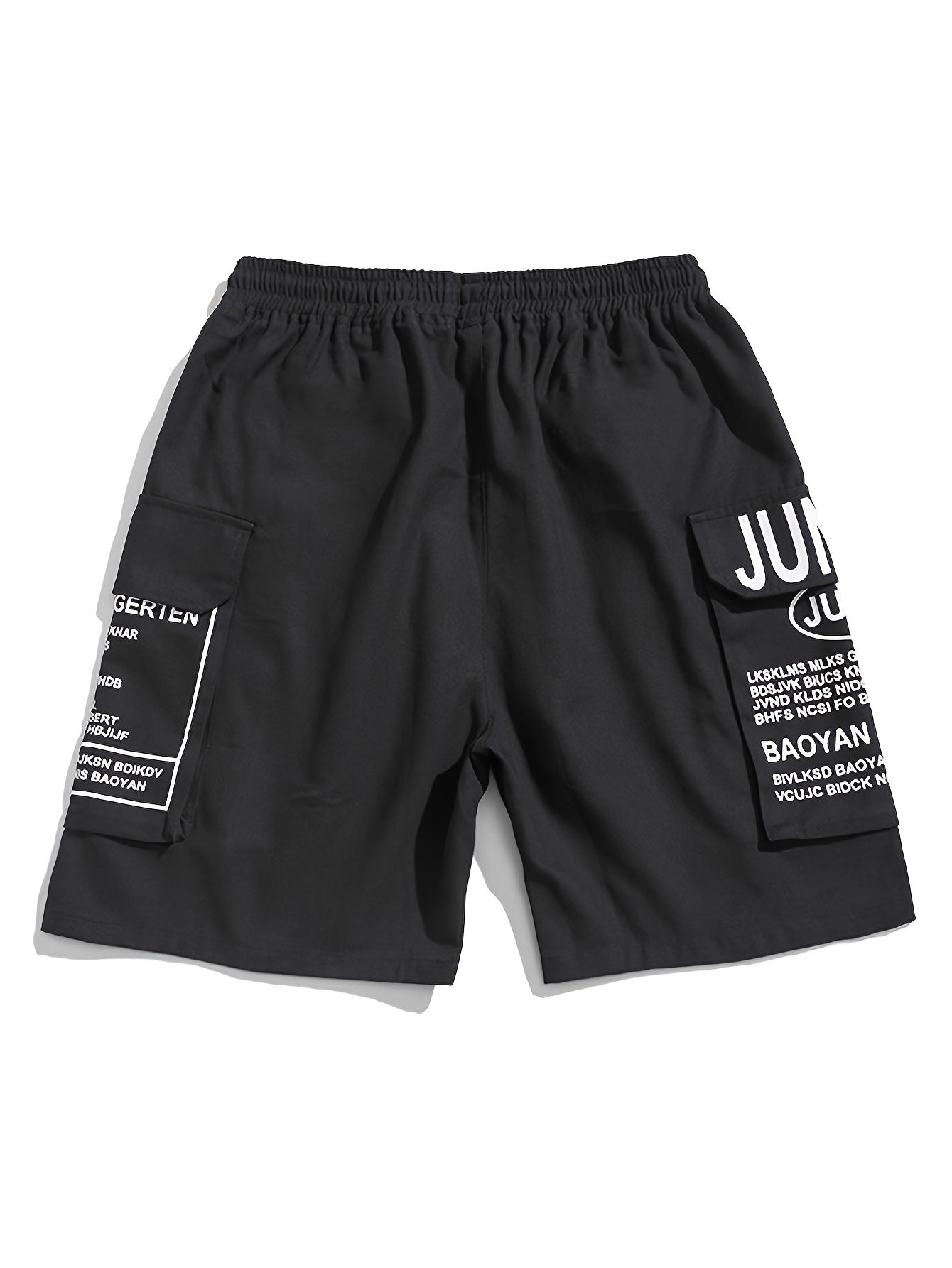 Sommarshorts för herr med bokstavstryck, streetstyle-look – Milan