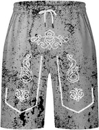 Herrshorts med sliten look och Oktoberfest-tryck – SeppShorts Oktoberfest 2026