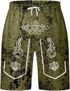 Herrshorts med sliten look och Oktoberfest-tryck – SeppShorts Oktoberfest 2026