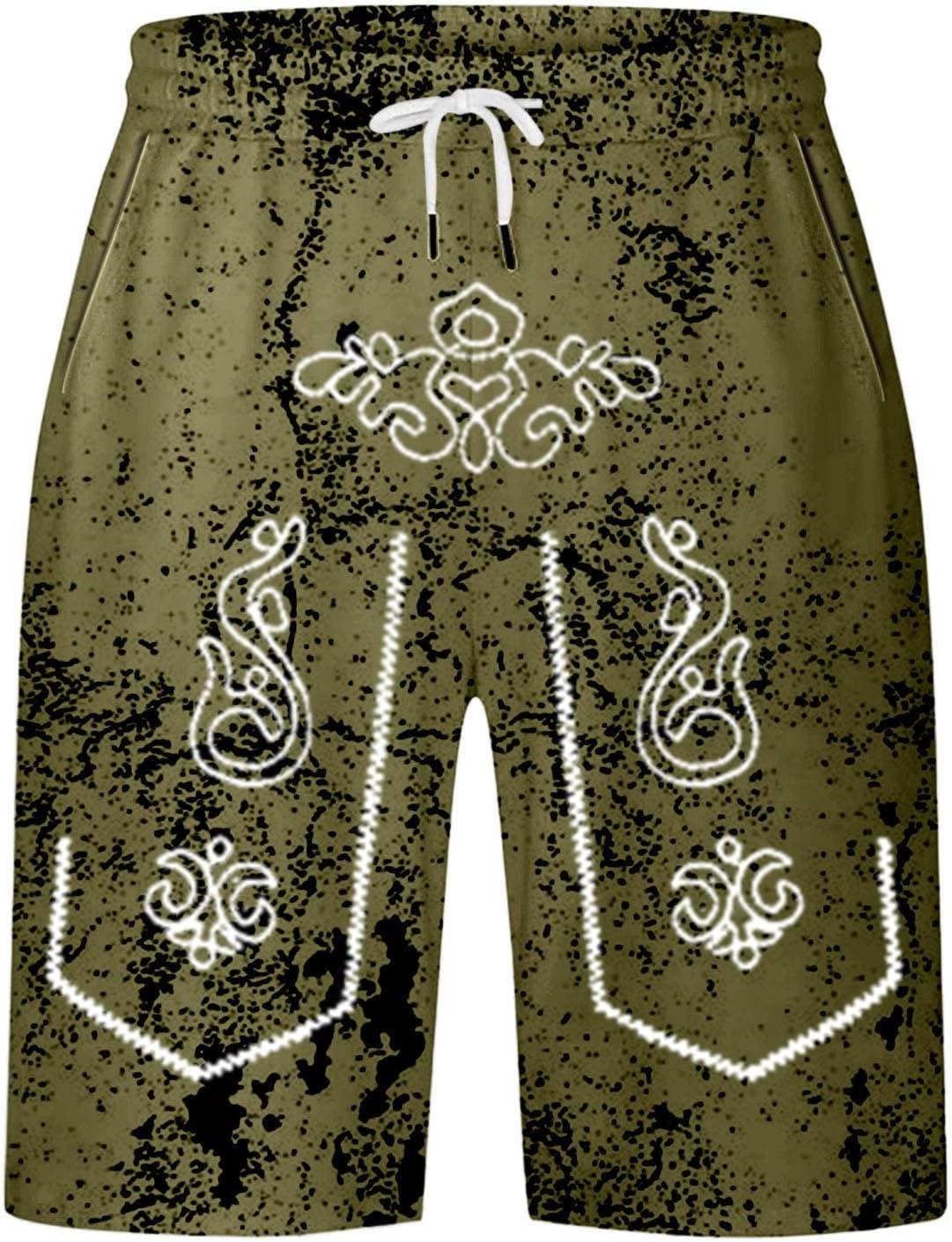 Herrshorts med sliten look och Oktoberfest-tryck – SeppShorts Oktoberfest 2026