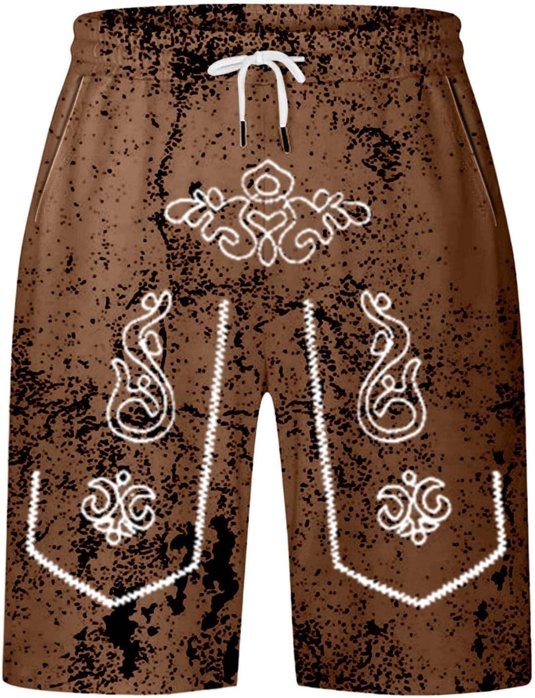 Herrshorts med sliten look och Oktoberfest-tryck – SeppShorts Oktoberfest 2026