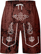 Herrshorts med sliten look och Oktoberfest-tryck – SeppShorts Oktoberfest 2026