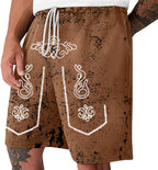 Herrshorts med sliten look och Oktoberfest-tryck – SeppShorts Oktoberfest 2026