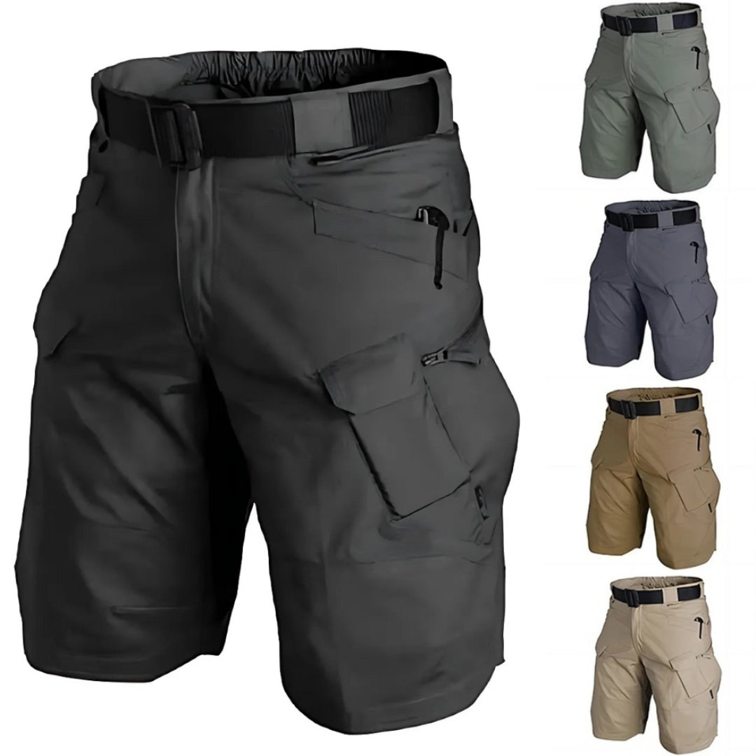 Herr Cargo-shorts med 7 fickor och gratis bälte – Taro