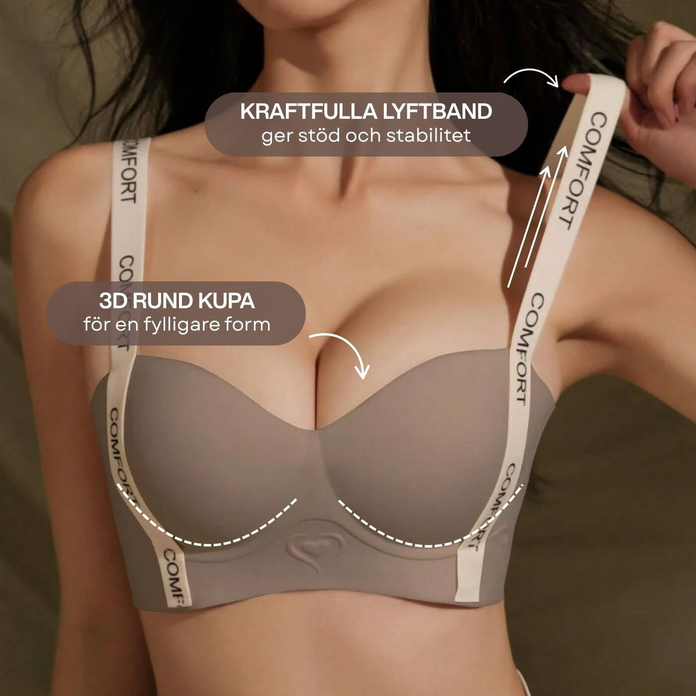 ComfortLift+ – Trådlös Push-Up Komfort-BH (1+1 GRATIS)