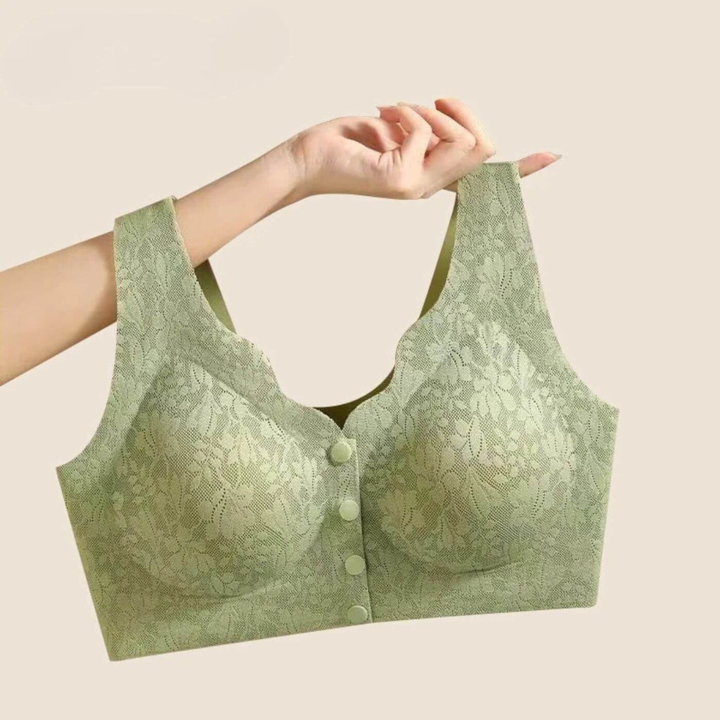 ComfyLift™ – Trådlös Vadderad BH med Frontknäppning för Komfort