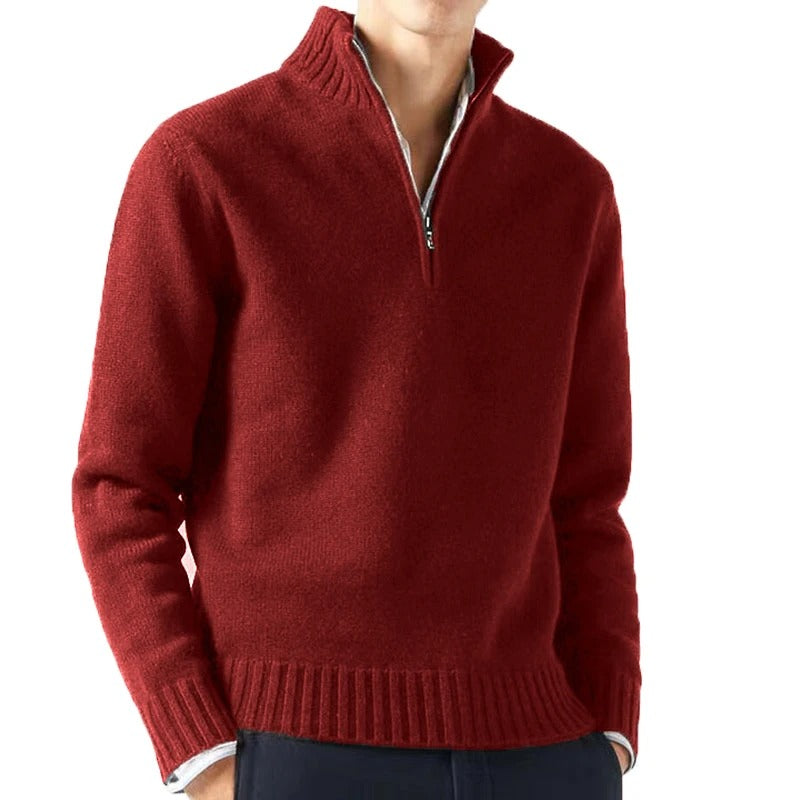 Mäns Pullover Tröja med Turtleneck - Klassisk och Mysig