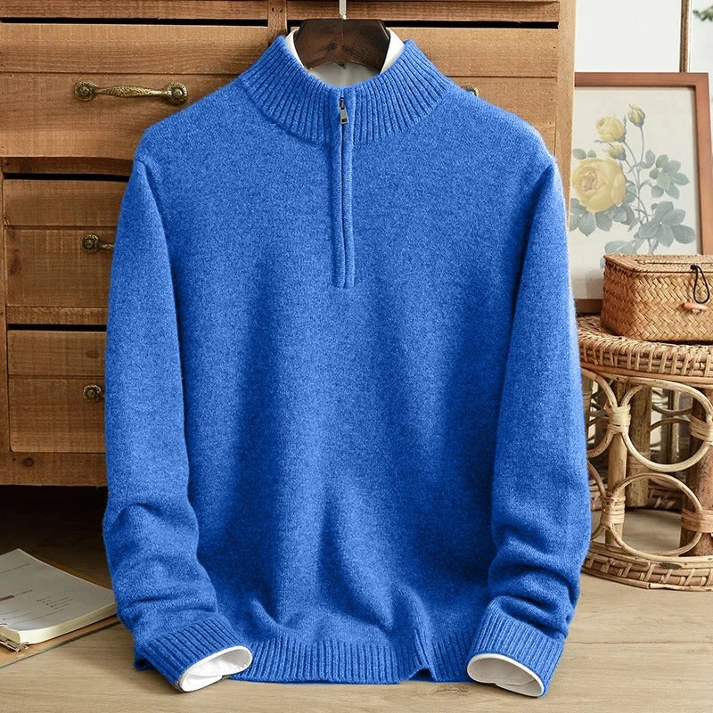 Mäns Pullover Tröja med Turtleneck - Klassisk och Mysig