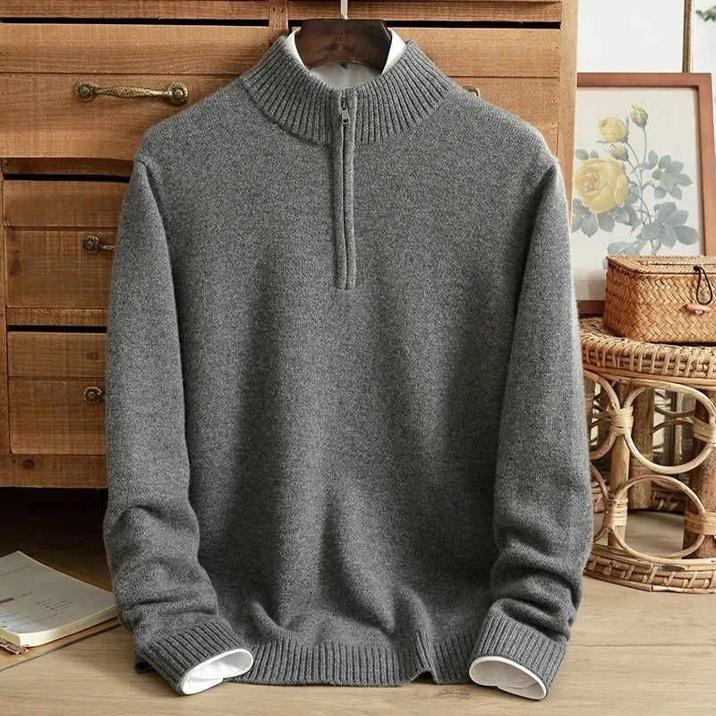 Mäns Pullover Tröja med Turtleneck - Klassisk och Mysig