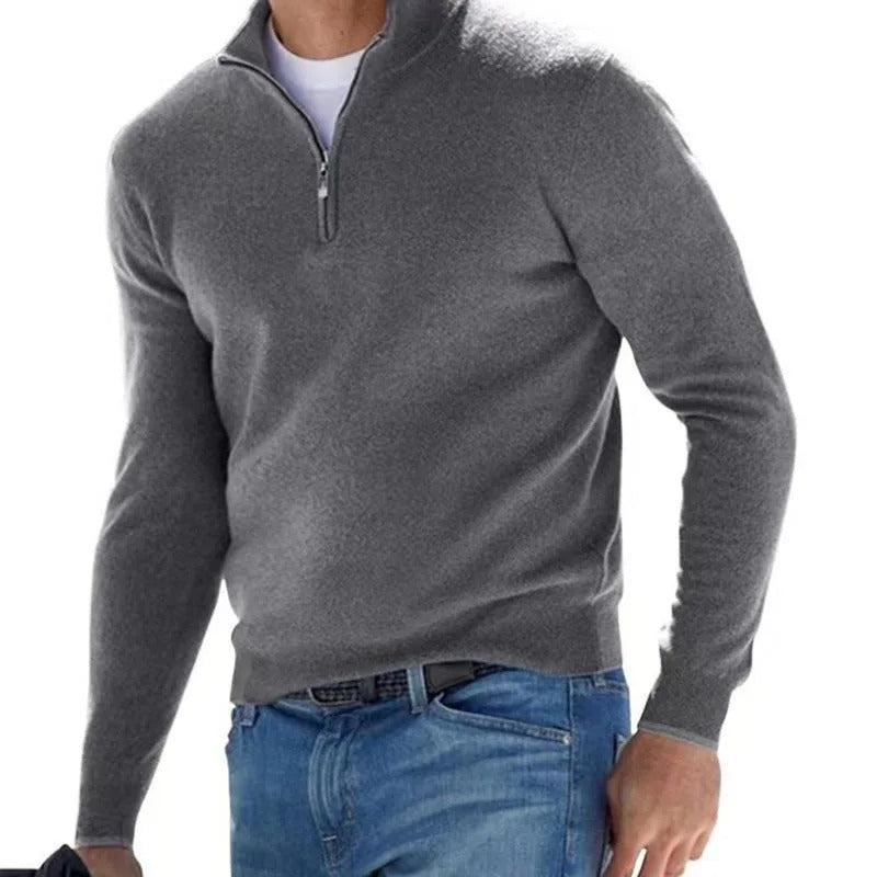 Mäns Pullover Tröja med Turtleneck - Klassisk och Mysig