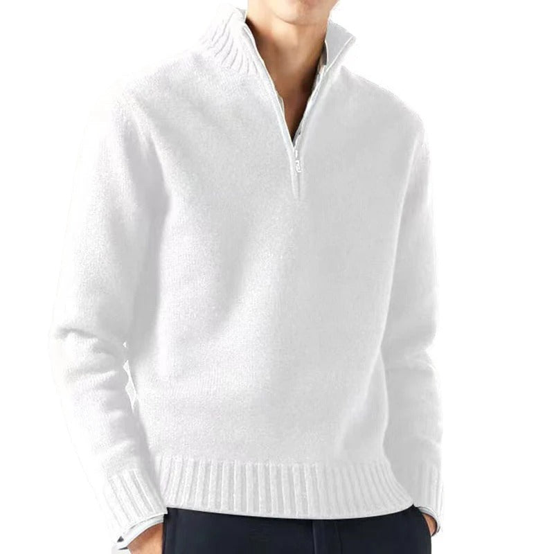 Mäns Pullover Tröja med Turtleneck - Klassisk och Mysig