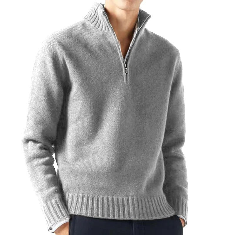 Mäns Pullover Tröja med Turtleneck - Klassisk och Mysig