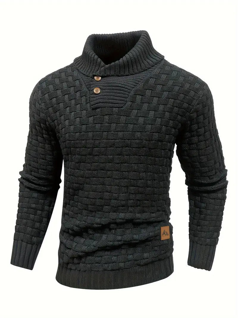 Elegant Herrtröja i Stickad Design - Perfekt för Kalla Dagar
