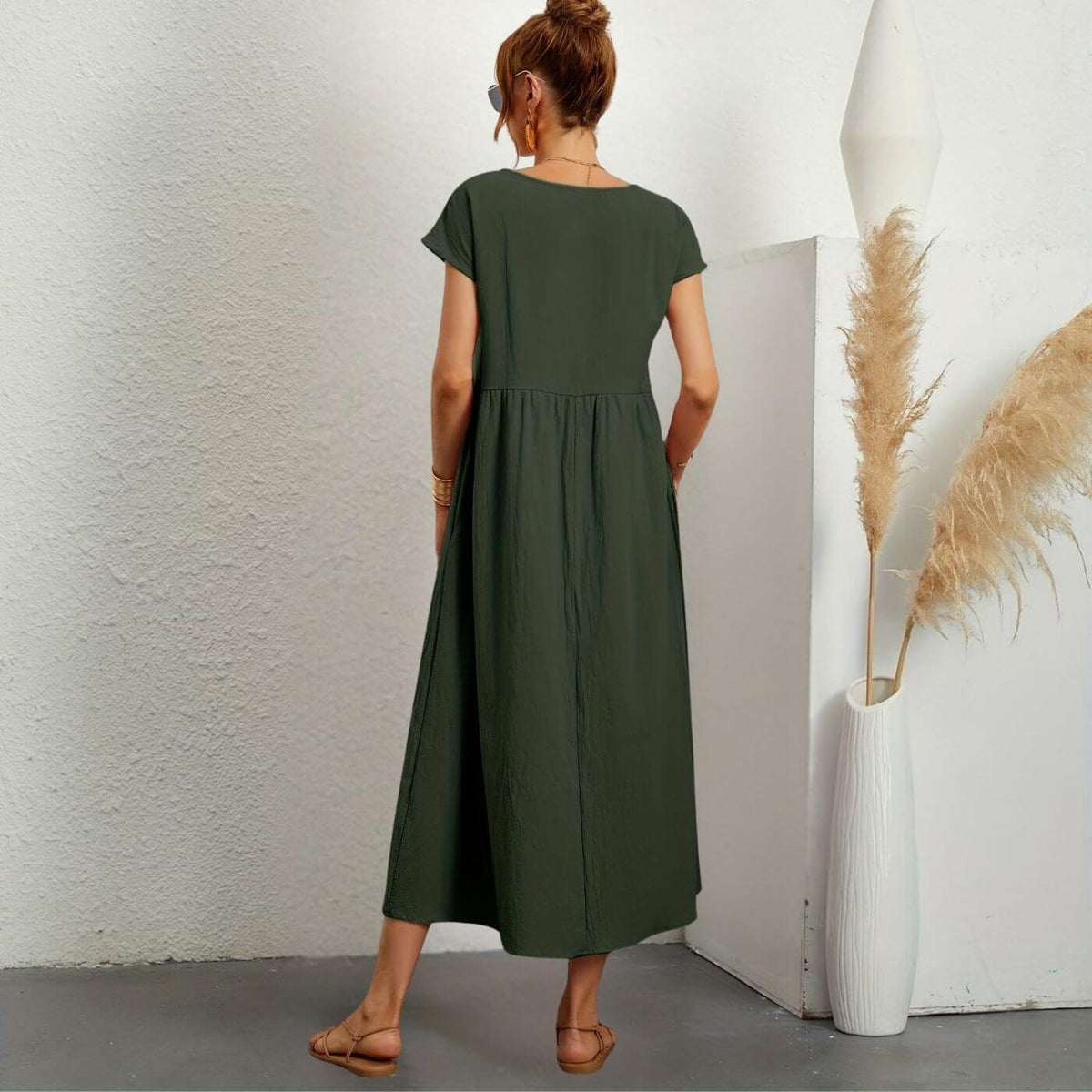 Ellie™- Andningsbar Linneklänning för Enkel Elegans