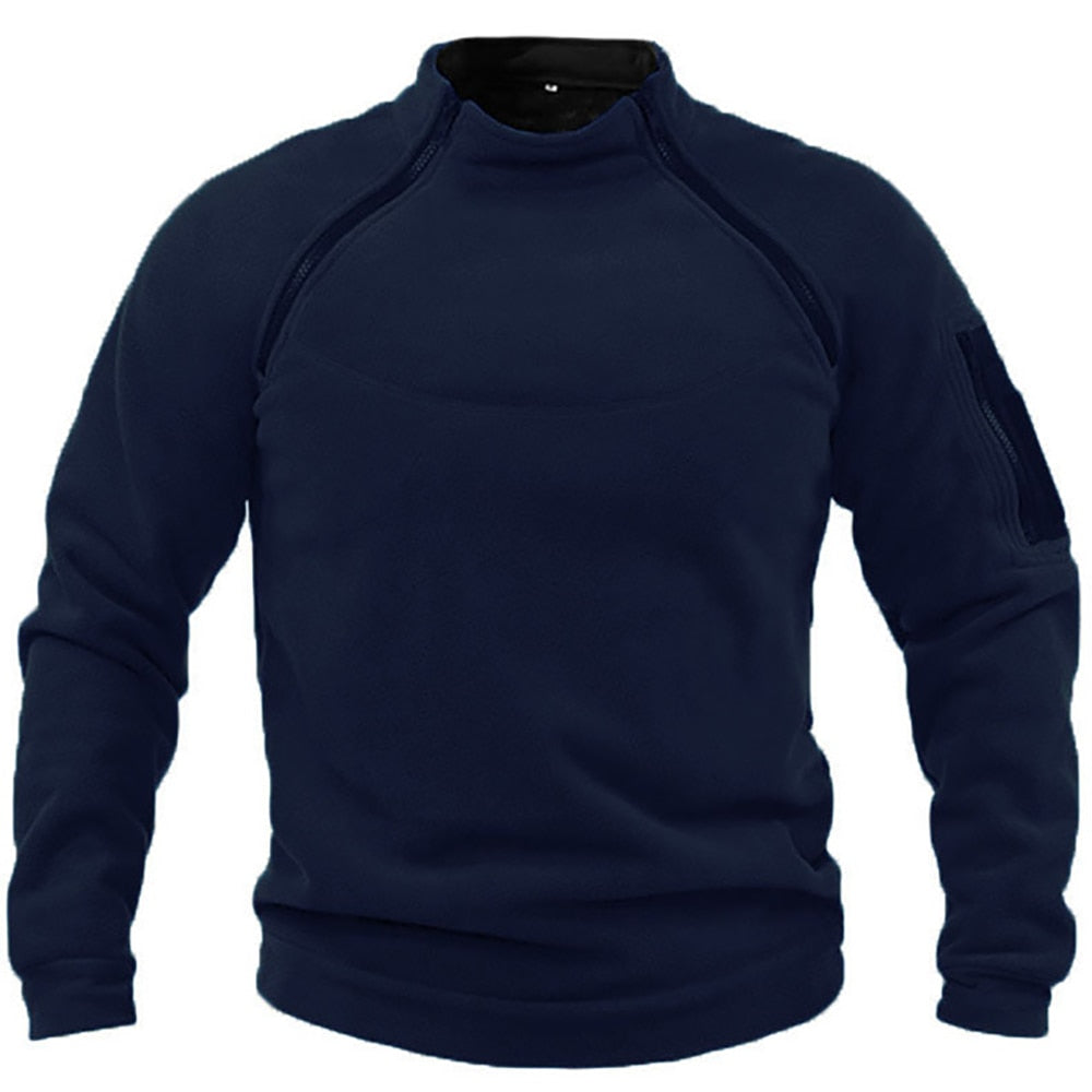 Fleecejacka - Varm - Fickor - Taktisk fleece - Fleece med dragkedja för män