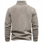 Half Zip Fleece - Varm velourfleecepullover med hög hals för män