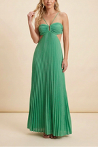 Luella | Dam Halterneckplisserad Maxi Balklänning
