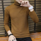 Herr Slim Turtleneck Tröja i Enfärgad Design
