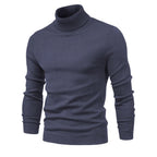 Herr Slim Turtleneck Tröja i Enfärgad Design