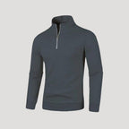 Herr Halvdraget Jumper Ribbad Textur