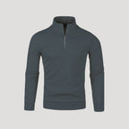 Herr Halvdraget Jumper Ribbad Textur