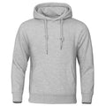 Herr Hoodie med Känguruficka i Modern Blå och Grå
