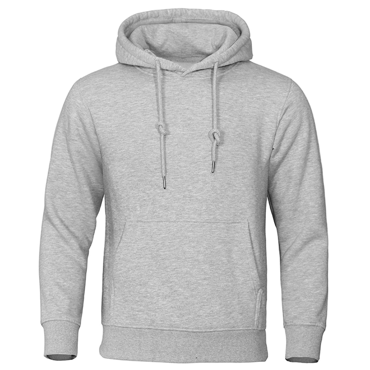 Herr Hoodie med Känguruficka i Modern Blå och Grå