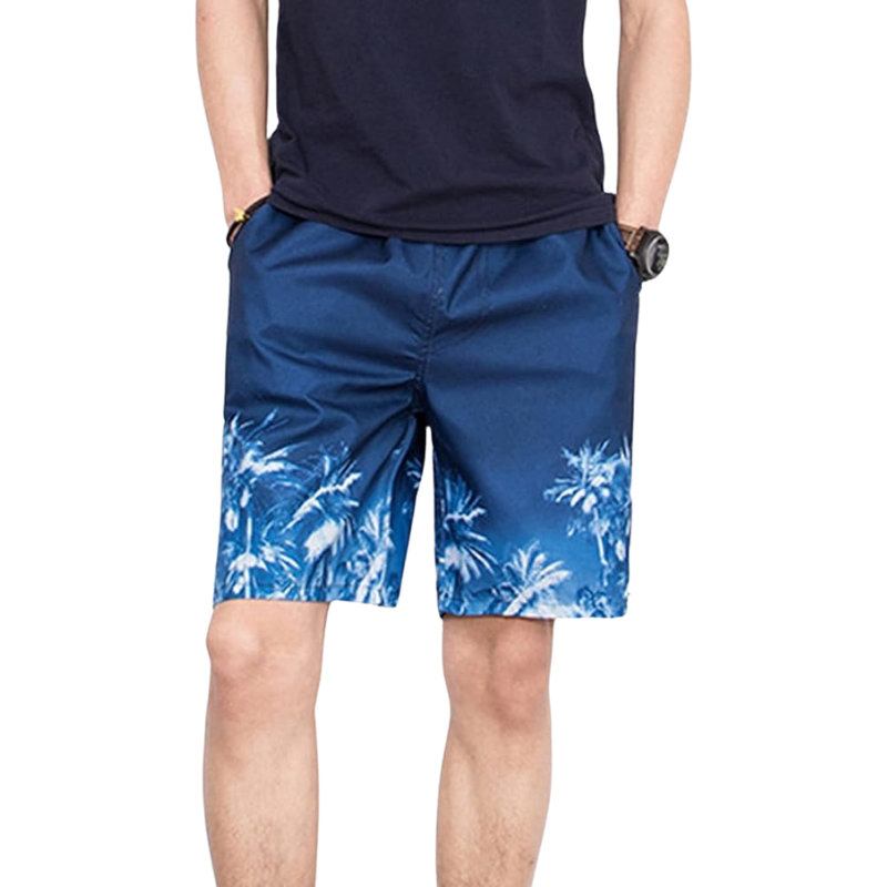 Herr Strandshorts Med Mönster - Lätt Och Snabbtorkande