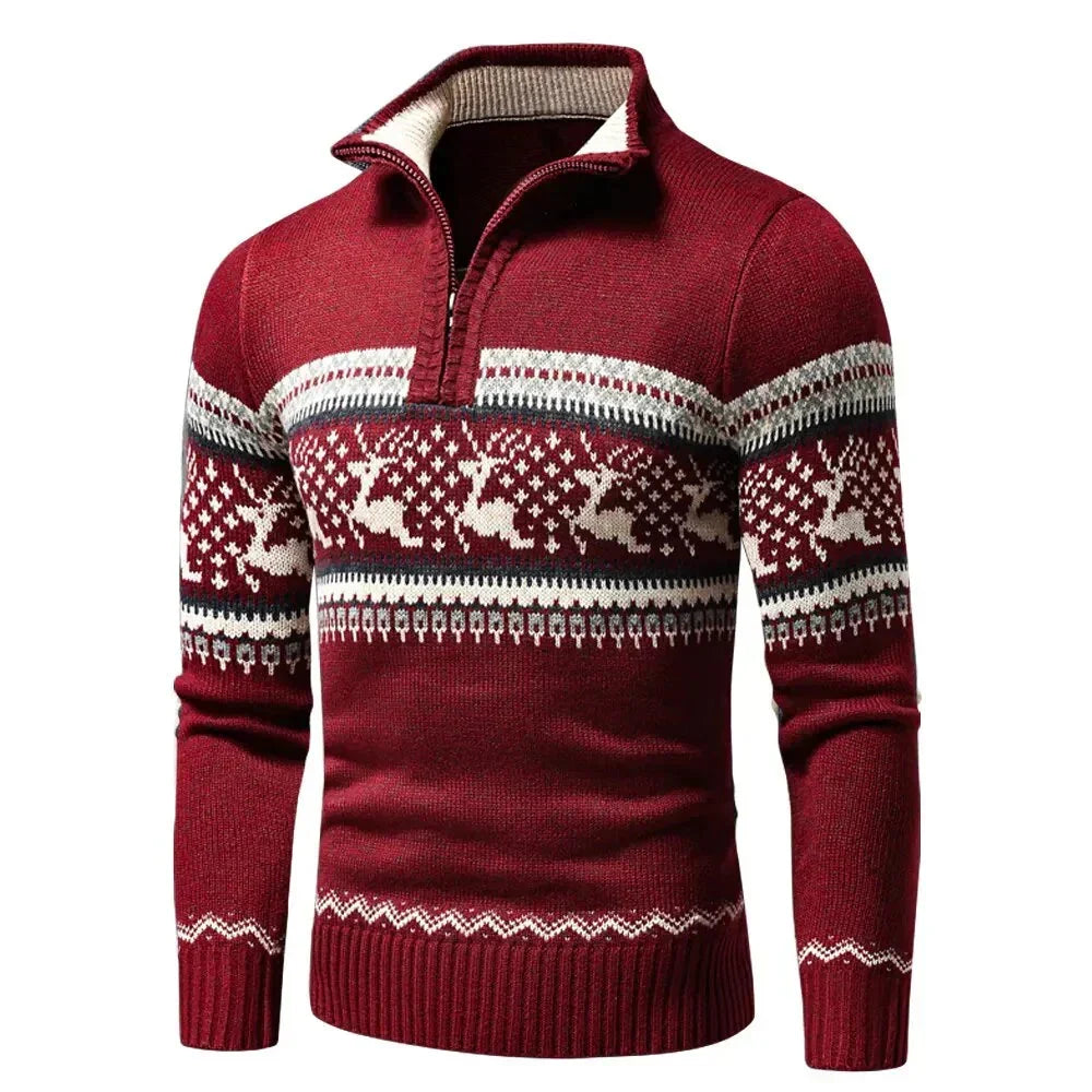 Julkofta | Zip-Up | Ståkrage | Stickad kofta | Julskjorta för herrar