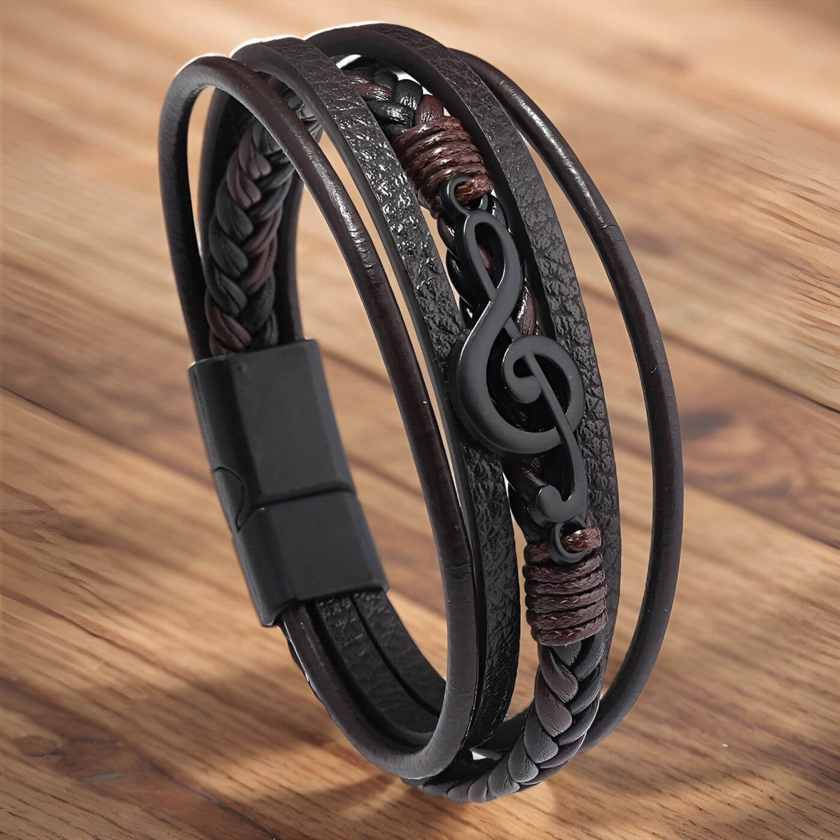 Lunero™ | Läderarmband med Musiksymbol