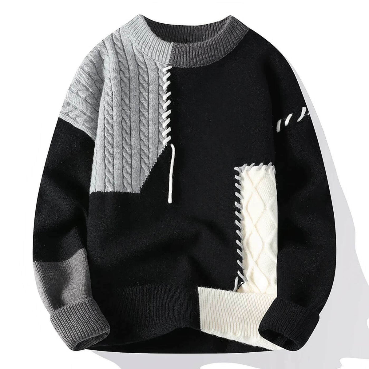 Melvin™ | Bekväm Patchwork-Tröja
