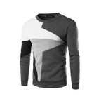 Mäns Crewneck Sweatshirt med Ribbstickade Detaljer