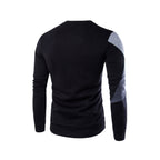 Mäns Crewneck Sweatshirt med Ribbstickade Detaljer