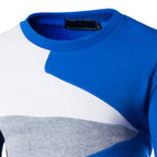 Mäns Crewneck Sweatshirt med Ribbstickade Detaljer
