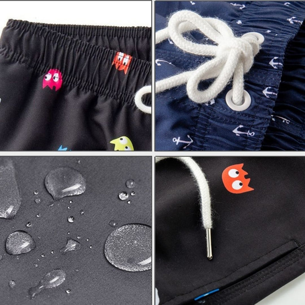 Herrsnabbtorkande Board Shorts med Snörning i Modern Stil