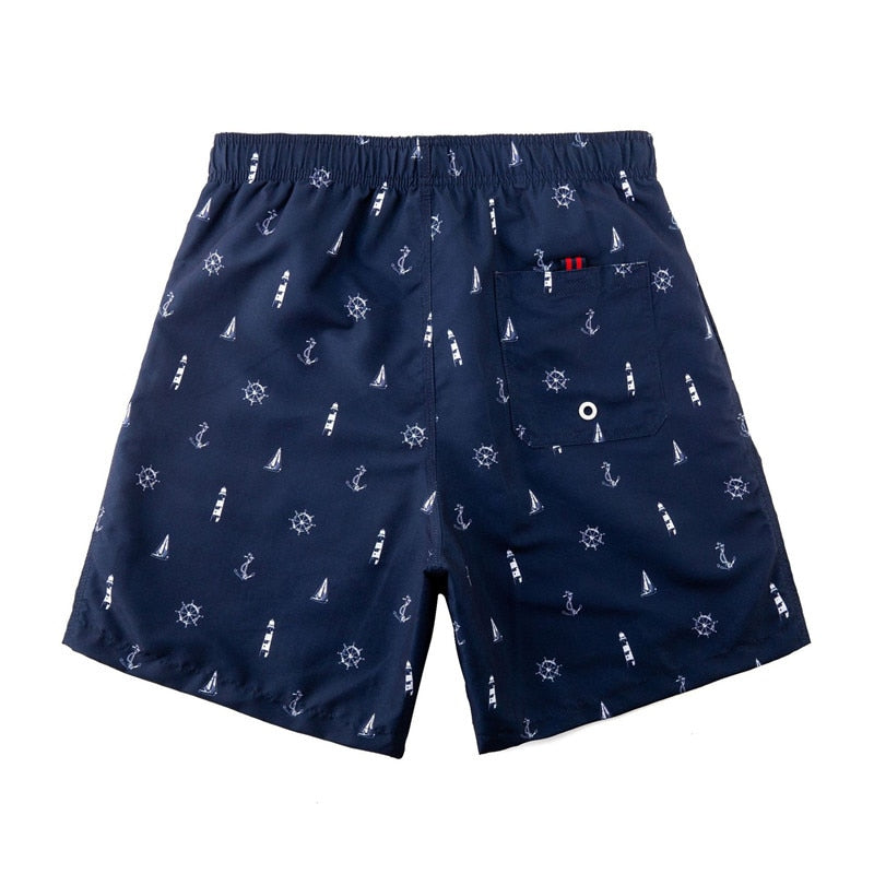 Herrsnabbtorkande Board Shorts med Snörning i Modern Stil