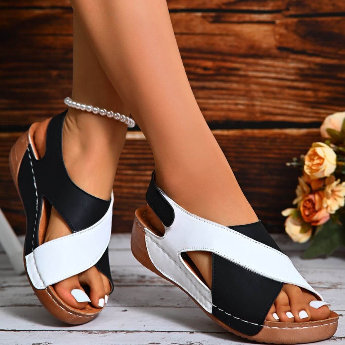 Nicole™ – Ortopediska Sandaler med Öppen Tå