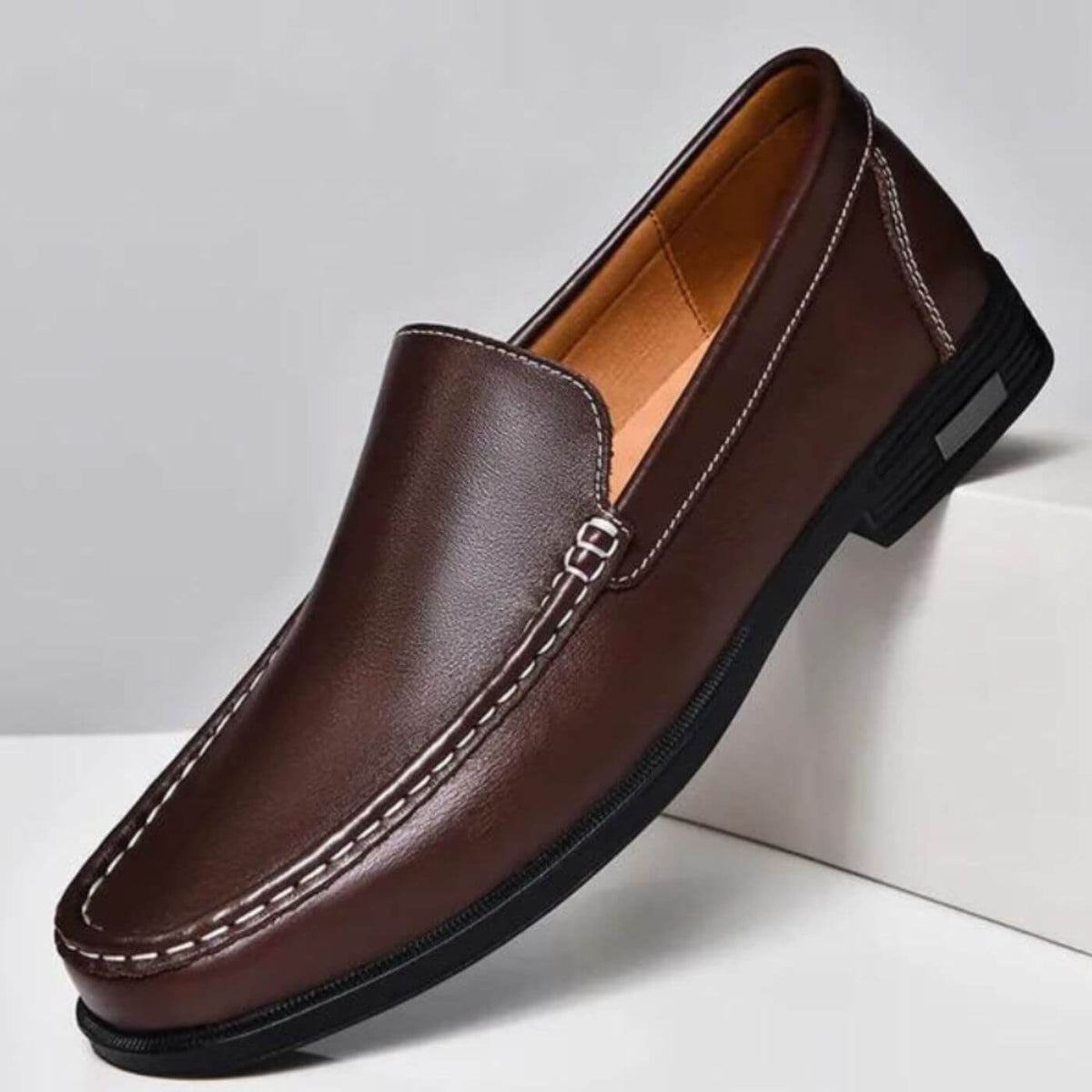 Nino | Lyxiga Ortopediska Loafers i Läder