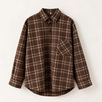 Rutig oversize skjorta – dam