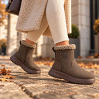 Maja | Varma boots med teddykant och dragkedja