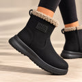 Maja | Varma boots med teddykant och dragkedja