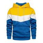 Patchwork Fleece Hoodie för män med unik design