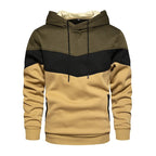 Patchwork Fleece Hoodie för män med unik design