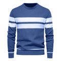 Patchwork-pullover med O-ringning för män